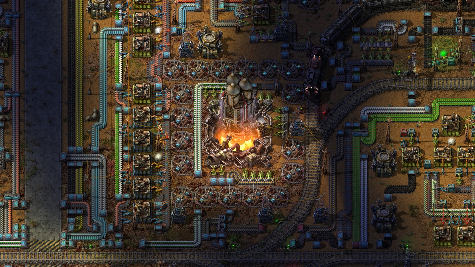 Factorioのゲーム画面